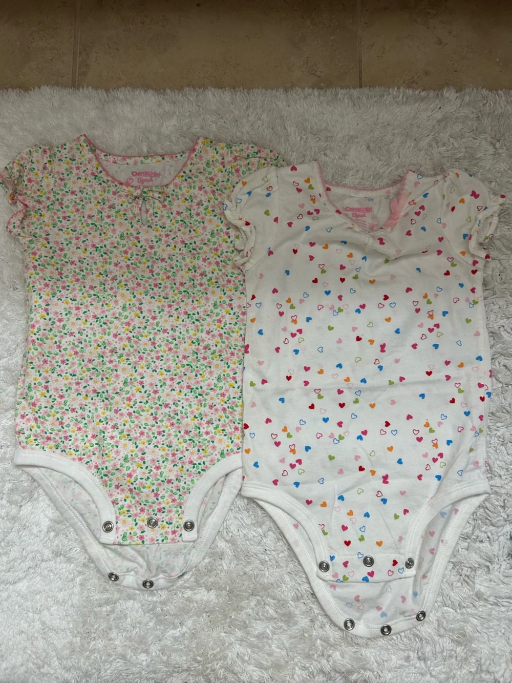 Bundle of 5 Baby Girls Onesies and Romper -  18M